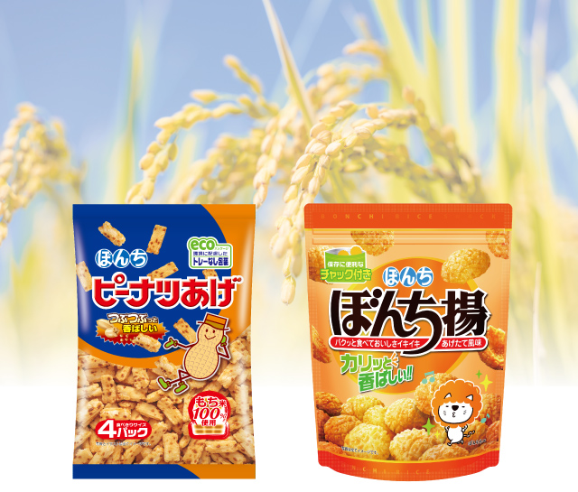 お米を使ったお菓子（米菓）